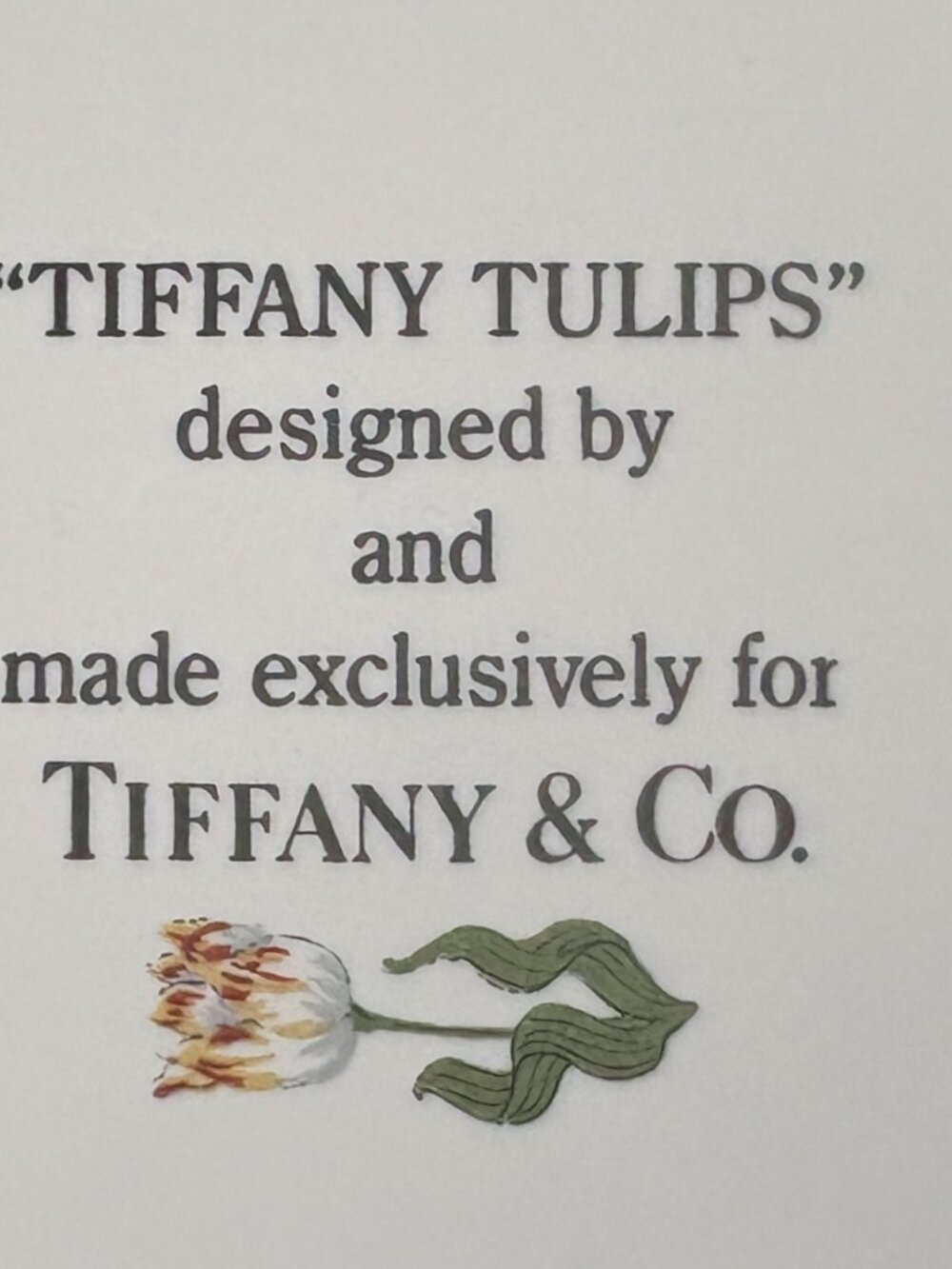 Tiffany & Co. "Tiffany Tulip" Porcelain Cachepot Planter - Perfect! - Picture 2 of 2